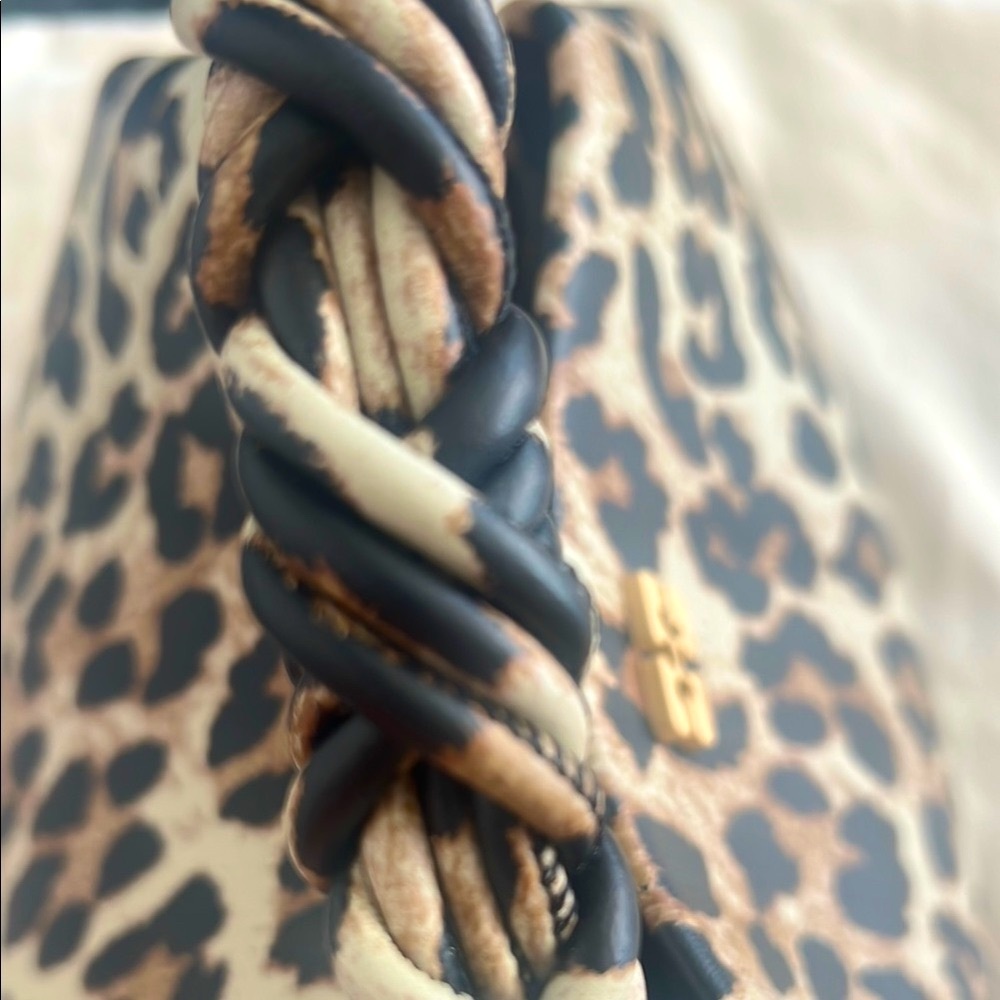 Ganni Bou Brown Leopard Print Bag - Picture 6 of 11